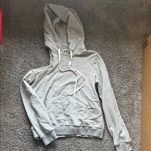 A.L.C. Gray cold shoulder hooded sweatshirt with silk strings size S